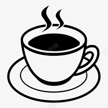 茶托咖啡蒸汽茶托图标图标