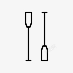 矢量图标集合桨船桨头骨图标高清图片