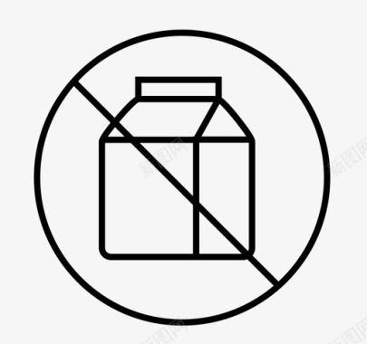 萌萌牛奶盒没有牛奶乳糖牛奶盒图标图标