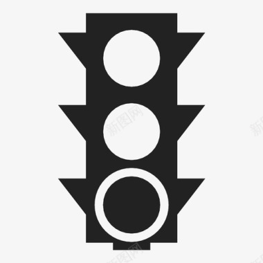 红绿灯路口标牌红绿灯慢行灯信号灯图标图标