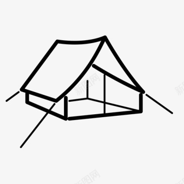 避难所帐篷保留地萨利图标图标