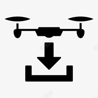 下降无人机停放定位装运图标图标