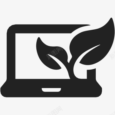 绿色技术环保意识植物图标图标