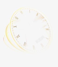 金色圆形时钟钟表素材