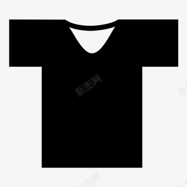 软v领t恤抽屉服装图标图标