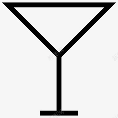 酒精温度计马提尼杯酒精鸡尾酒图标图标