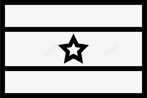 条纹粉色苏里南国旗国家星星图标图标
