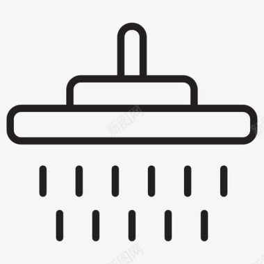 头淋浴洗澡清洁图标图标