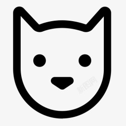 狮子小猫猫脸动物头图标高清图片