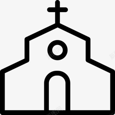 教堂基督教教堂建筑图标图标