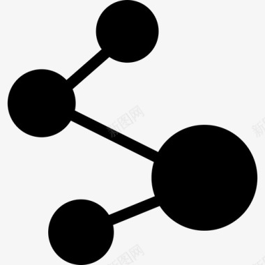 网络语元素分子科学节点图标图标