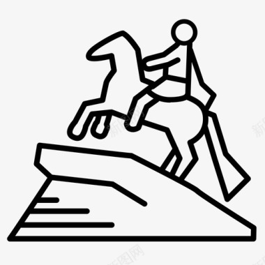 青铜骑士雕像圣彼得堡图标图标