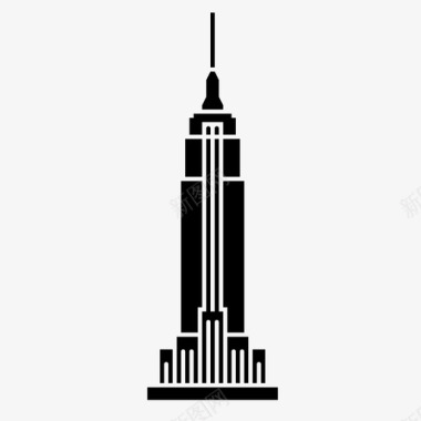 旅游logo帝国大厦纪念碑纽约图标图标