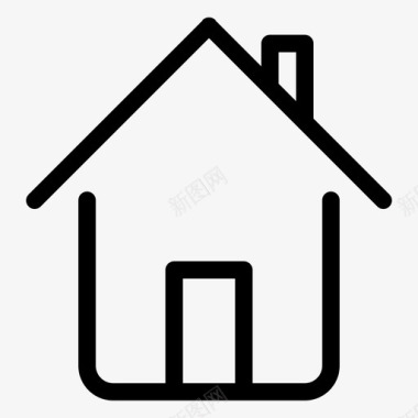 简约房子家大楼家庭图标图标