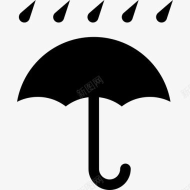 用雨伞防水防护防雨图标图标