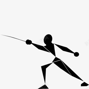 运动会会徽击剑运动员奥林匹克运动会图标图标