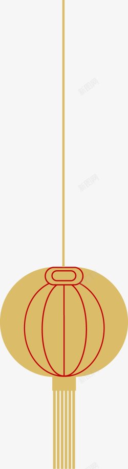 灯笼东方传统新年金色新年氛围复古传统中国风素材