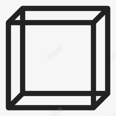 直线立方体正方形多边形图标图标