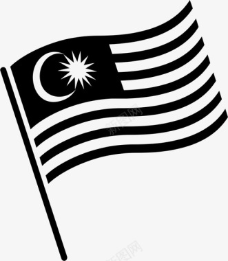 标签标识马来西亚国旗代表国家符号图标图标