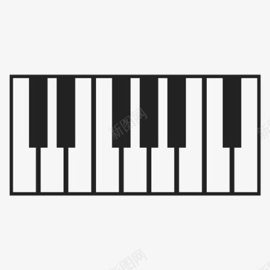 钢琴键演奏音符图标图标