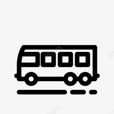 通勤公共汽车汽车通勤图标图标