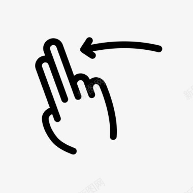 滑动条icon两个手指向左滑动屏幕手势向左滑动图标图标