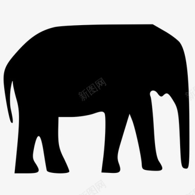 大象背影大象非洲象动物图标图标