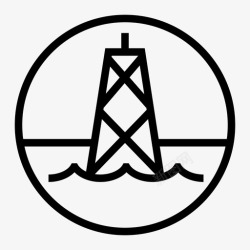 工业发展石油钻探北极钻探喷泉图标高清图片