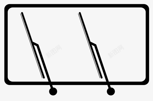 挡风玻璃刮水器挡风玻璃汽车车窗图标图标