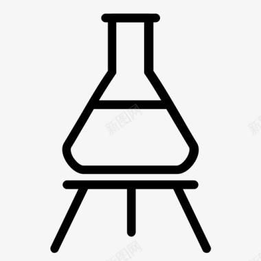 实验室设备锥形烧瓶科学实验科学设备图标图标