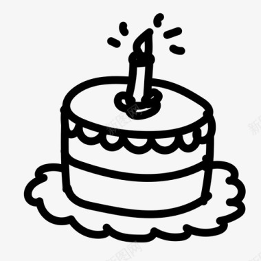 生日蛋糕请客插图图标图标