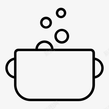 烹饪开水锅厨房图标图标