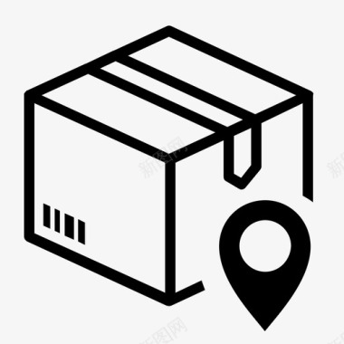 礼品包裹追踪邮寄包裹服务图标图标