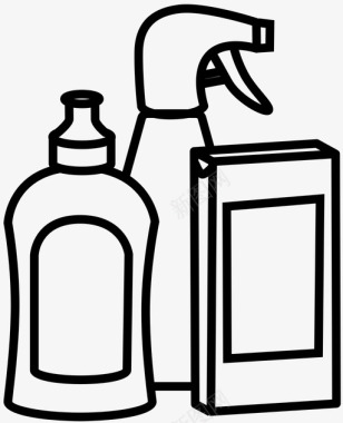 采购产品清洁用品清洁用品清洁剂图标图标