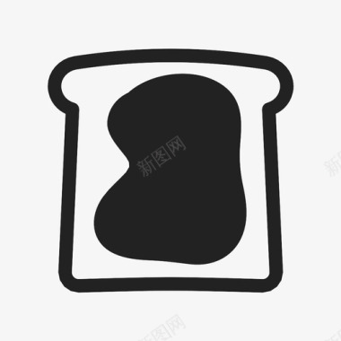 面包营养品面包片图标图标
