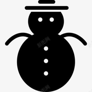 冬天的雪人雪人冬天图标图标