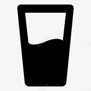 玻璃杯饮料h20图标图标