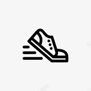 运动小人图标矢量素材运动鞋跑步鞋图标图标