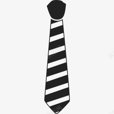 标准长领带条纹打结图标图标
