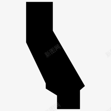 加利福尼亚美国地图加利福尼亚州图标图标