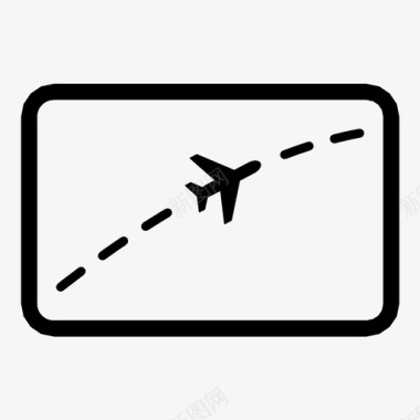飞行路线地图导航图标图标