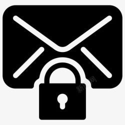 我的电子邮件锁定邮件保险箱保护图标高清图片