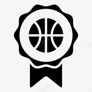 篮球标志篮球奖章奖品徽章图标图标