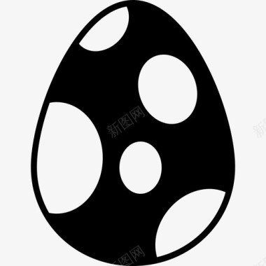 带大圆点图案的复活节彩蛋食品复活节彩蛋图标图标