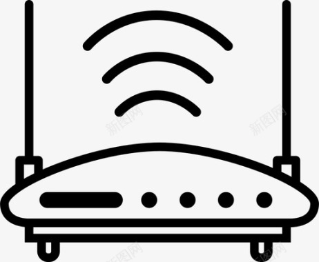 wifi互联网路由器连接硬件图标图标