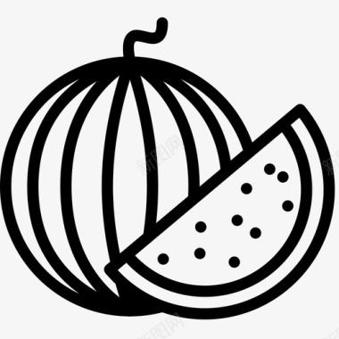 新鲜浆果免抠PNG西瓜食品新鲜图标图标