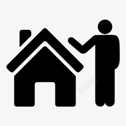 个人公寓不动产买家个人住宅自有住宅图标高清图片