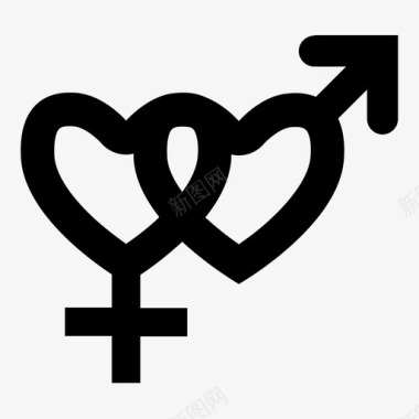 性别爱女人关系图标图标