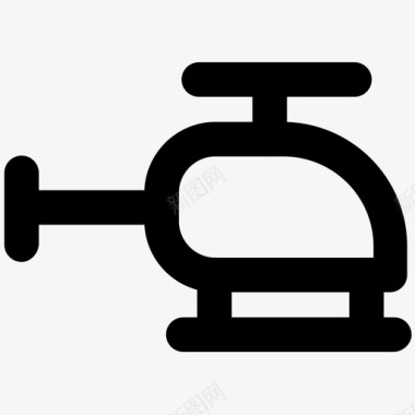声波线直升机旅行粗体线图标图标