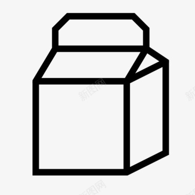 萌萌牛奶盒牛奶盒盒子罐头图标图标